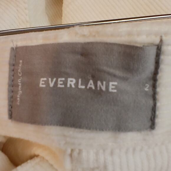 Everlane SZ 2 The Corduroy Straight Leg Ankle Crop Trouser Pants Sandstone - Picture 5 of 6